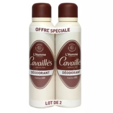 CAVAILLÈS DERMATO 48H HOMME DÉODORANT SPRAY 2×150ML
