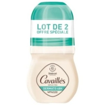 CAVAILLÈS DERMATO DÉODORANT 48H ROLL‑ON PEAUX SENSIBLES 2×50ML