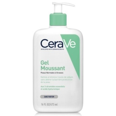 CERAVE GEL MOUSSANT PEAUX NORMALES À GRASSES 473 ML CERAVE GEL MOUSSANT PEAUX NORMALES À GRASSES 473 ML
