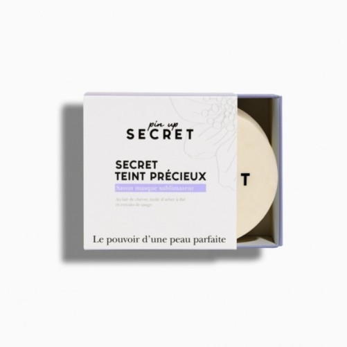 PIN UP SECRET TEINT PRÉCIEUX SAVON AU LAIT DE CHÈVRE VISAGE & CORPS 120GR