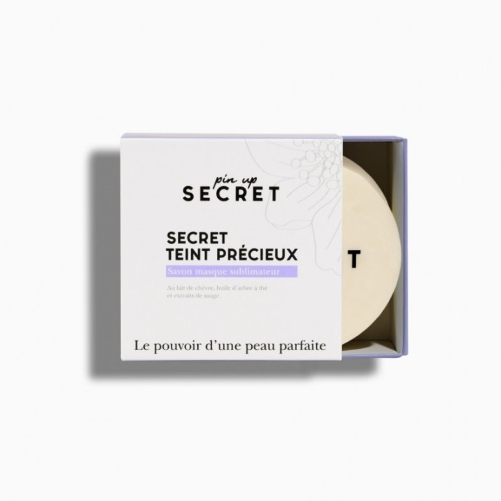 PIN UP SECRET TEINT PRÉCIEUX SAVON AU LAIT DE CHÈVRE VISAGE & CORPS 120GR