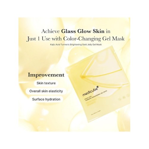 MEDICUBE MASQUE GEL ÉCLAIRCISSANT AU CURCUMA ET À L'ACIDE KOJIQUE