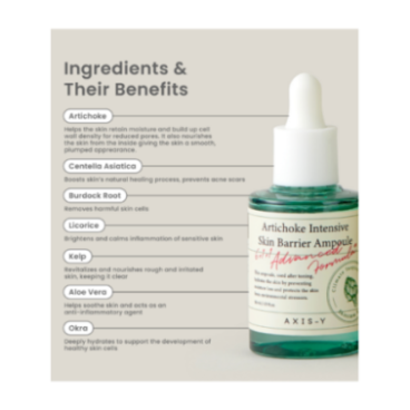 AXIS-Y AMPOULE BARRIÈRE CUTANÉE INTENSIVE À L'ARTICHAUT