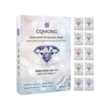 CQMONG PACK DE MASQUES EN FEUILLE D'AMPOULE DIAMANTÉES (10)