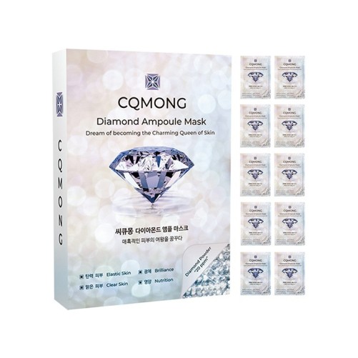 CQMONG PACK DE MASQUES EN FEUILLE D'AMPOULE DIAMANTÉES (10)