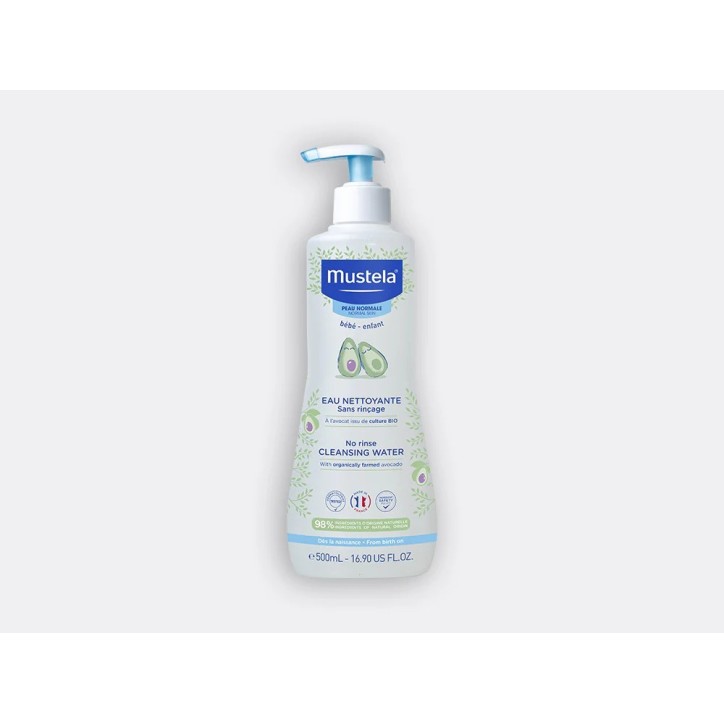 MUSTELA EAU NETTOYANTE BÉBÉ SANS RINÇAGE À L'AVOCAT BIO