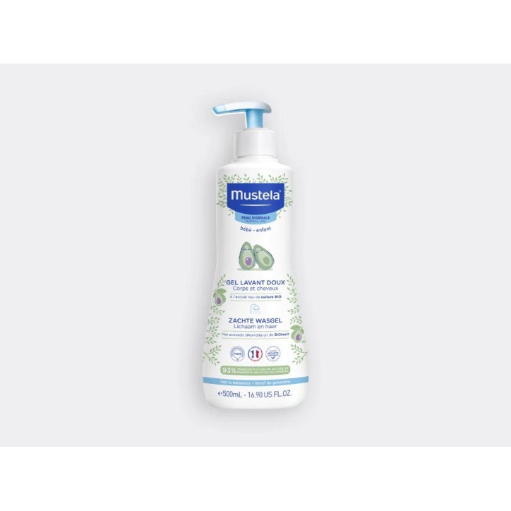 MUSTELA GEL LAVANT DOUX BÉBÉ À L'AVOCAT BIO 500ML