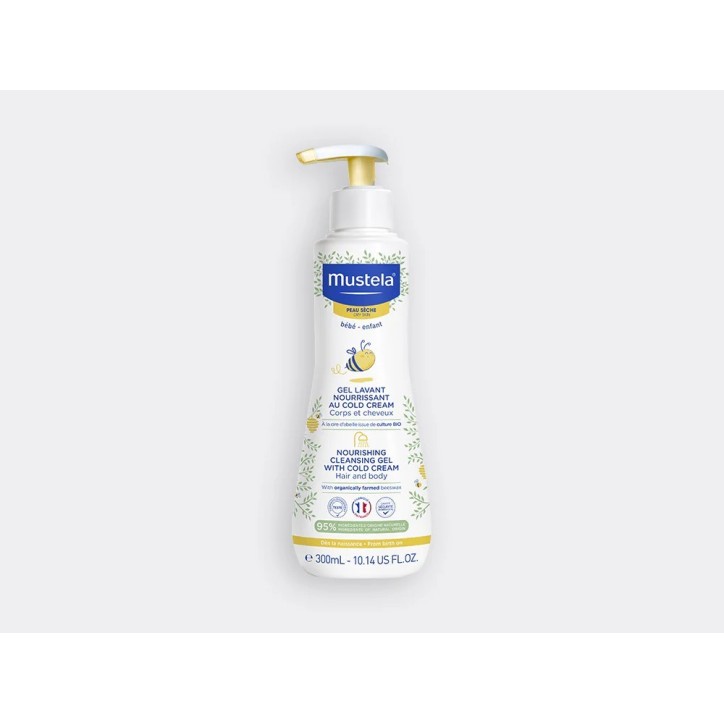 MUSTELA GEL LAVANT NOURRISSANT AU COLD CREAM À LA CIRE D'ABEILLE BIO