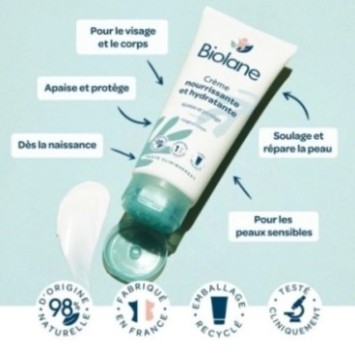 BIOLANE CRÈME NOURRISSANTE ET HYDRATANTE 100ML