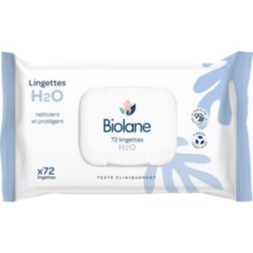 BIOLANE LINGETTES NETTOYANTES H2O À L’EAU POUR BÉBÉ 72 LINGETTES