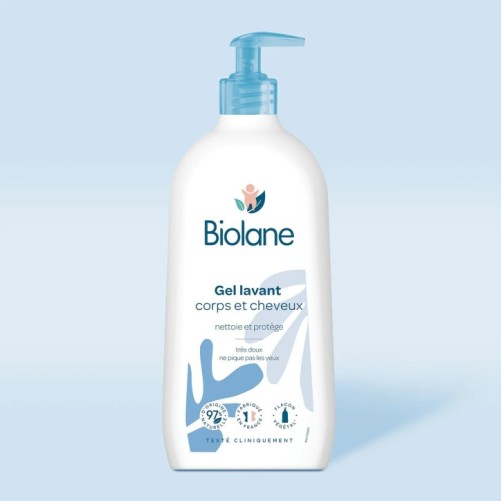 BIOLANE GEL LAVANT CORPS ET CHEVEUX 2 EN 1 350ML
