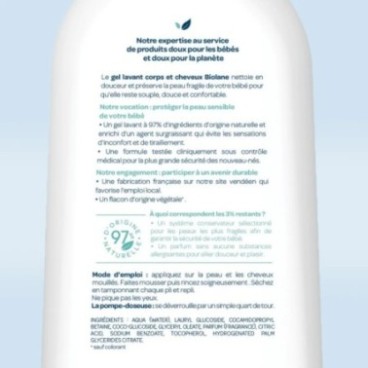 BIOLANE GEL LAVANT CORPS ET CHEVEUX 2 EN 1 350ML