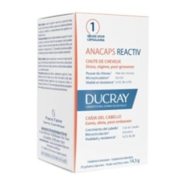 DUCRAY ANACAPS REACTIV COMPLÉMENT ALIMENTAIRE 30 CAPSULES