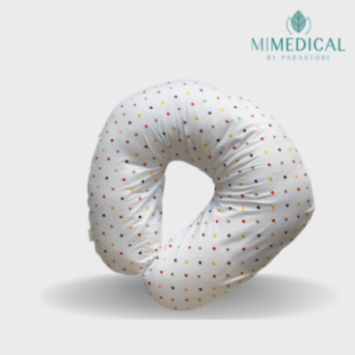 COUSSIN D'ALLAITEMENT MOTIFS COEURS MATIÈRE: OUATE