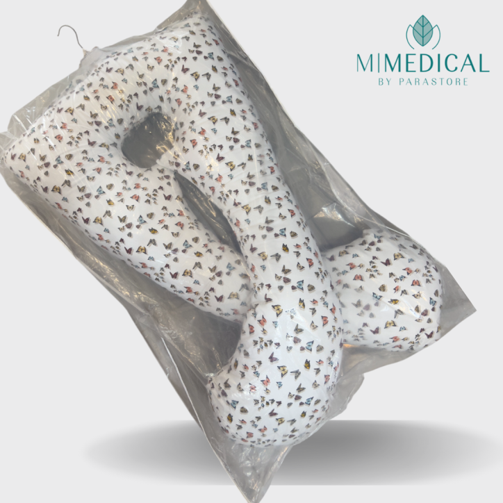 COUSSIN DE GROSSESSE MOTIFS PAPILLONS MATIÈRE: OUATE