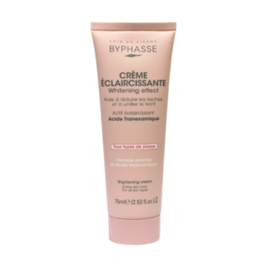 BYPHASSE CREME VISAGE ECLAIRCISSANTE WHITENING EFFECT TOUS TYPES DE PEAUX 75ML