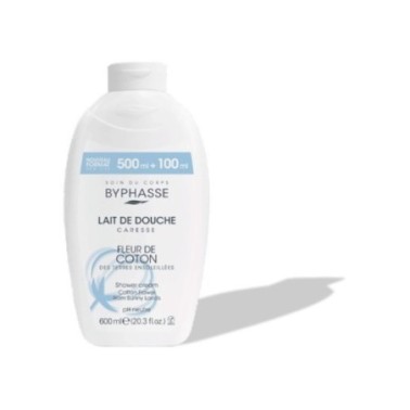 BYPHASSE LAIT DE DOUCHE CARESSE FLEUR DE COTON 600ML