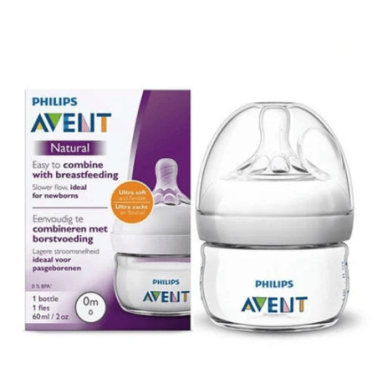 AVENT BIBERON NATURAL 0M+ 60ML AVENT BIBERON NATURAL 0M+ 60ML