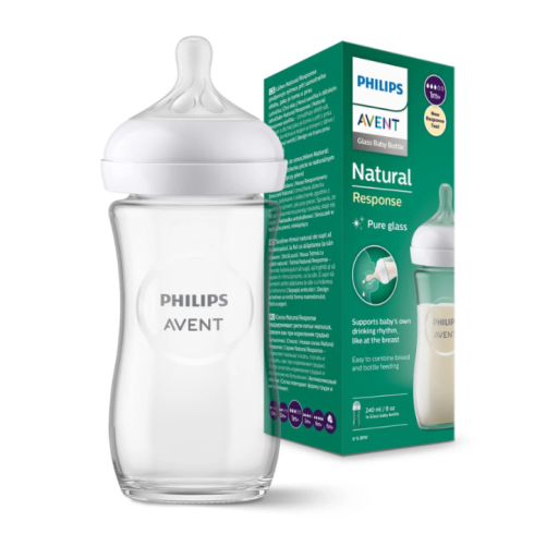 AVENT BIBERON NATURAL RESPONSE EN VERRE 1M+ 240ML SCY933/01