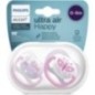 AVENT 2 SUCETTES MAMAN PAPILLON 0-6M SCF080/02