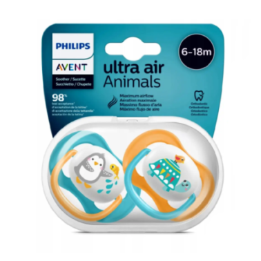 AVENT SUCETTES ULTRA AIR ANIMALS GARÇON 6-18M AVENT SUCETTES ULTRA AIR ANIMALS GARÇON 6-18M