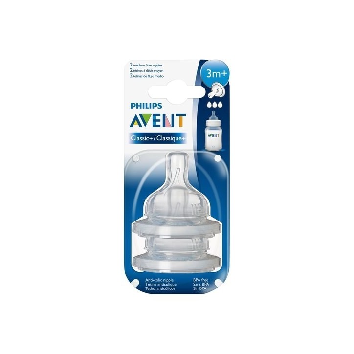 AVENT 2 TETINES 3M+ SCF633/27