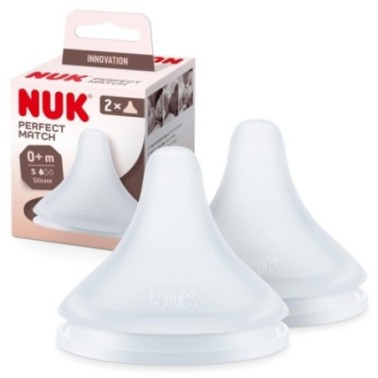 NUK PERFECT MATCH 2 TETINE EN SILICONE SOUPLE TAILLE S 0M+