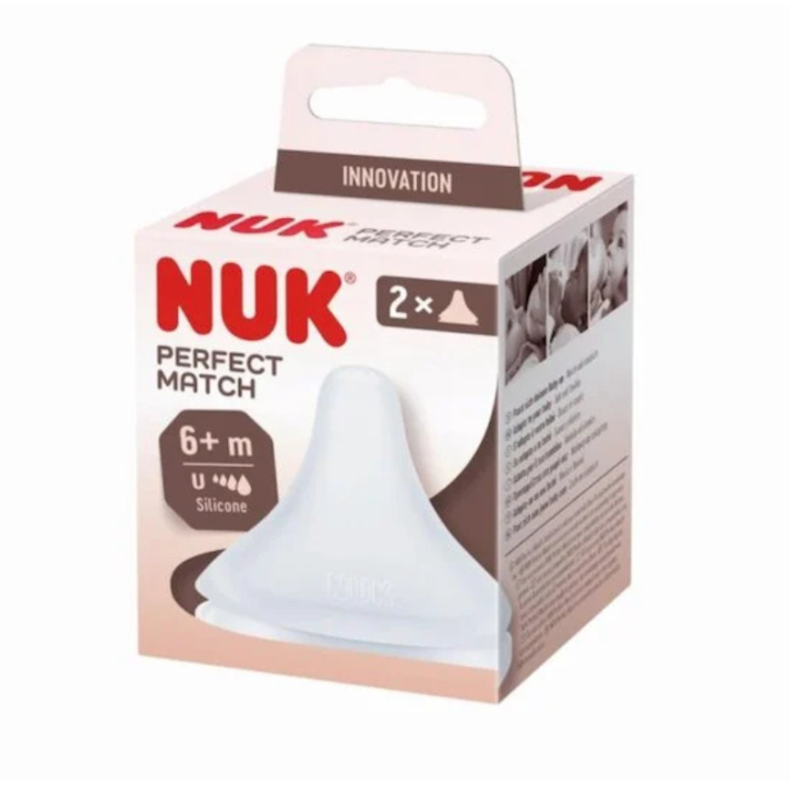 NUK PERFECT MATCH 2 TETINE EN SILICONE SOUPLE TAILLE M 6M+