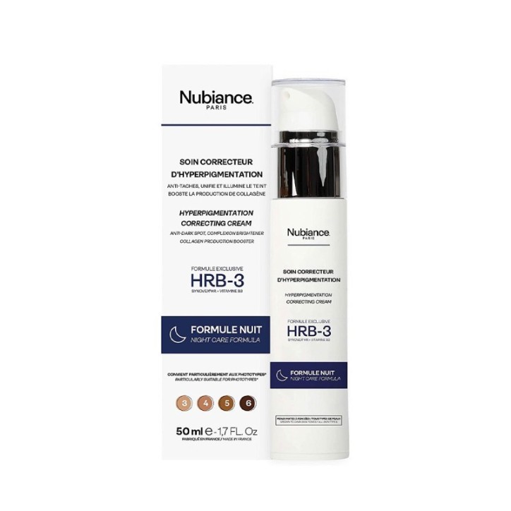 NUBIANCE HRB-3 SOIN CORRECTEUR D’HYPERPIGMENTATION FORMULE NUIT 50ML