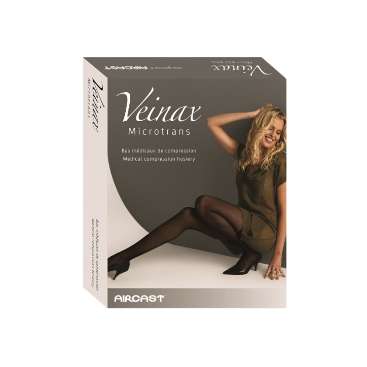VEINAX FEMME BAS DE CONTENTION MICROTRANS CLASSE 2 PIEDS FERMES