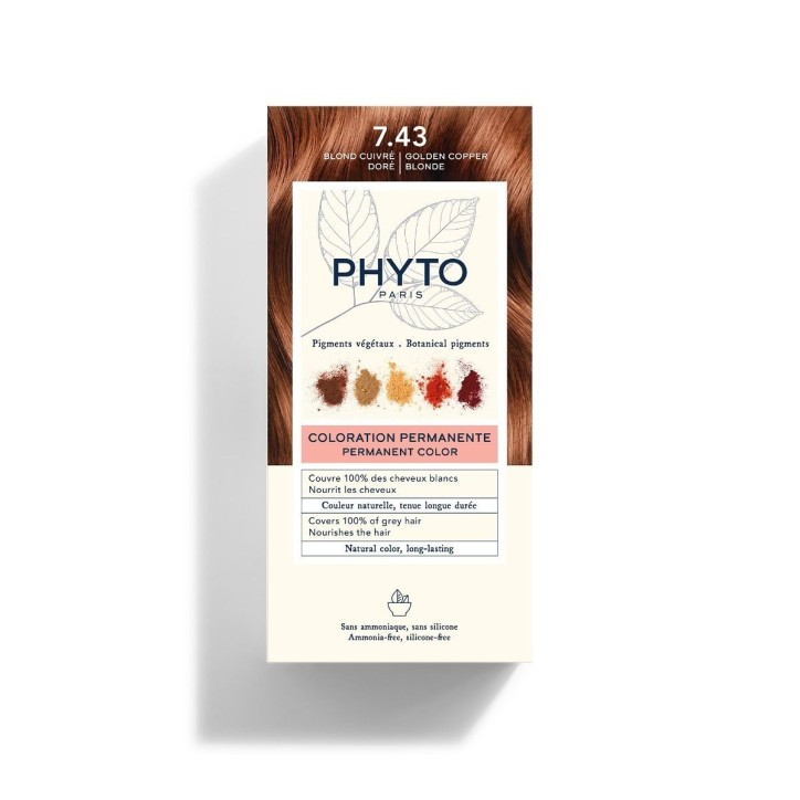 PHYTO COLORATION PHYTO 7.43 BLOND CUIVRÉ DORÉ