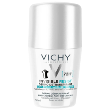 VICHY DEODORANT INVISIBLE RESIST DERMO-DETRANSPIRANT 72H 50ML VICHY DEODORANT INVISIBLE RESIST DERMO-DETRANSPIRANT 72H 50ML