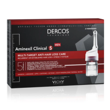 VICHY DERCOS AMINEXIL CLINICAL 5 HOMME 21 AMPOULES VICHY DERCOS AMINEXIL CLINICAL 5 HOMME 21 AMPOULES