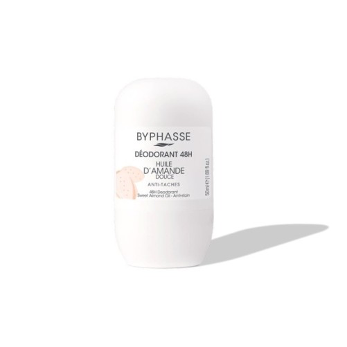 BYPHASSE DEODORANT ROLL ON ANTI TACHES HUILE D'AMANDE DOUCE 50ML