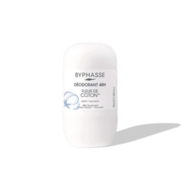 BYPHASSE DEODORANT ROLL ON ANTI TACHES FLEUR DE COTON 50ML