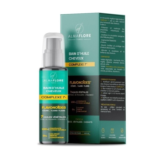 ALMAFLORE BAIN HUILE POUR CHEVEUX 100ML