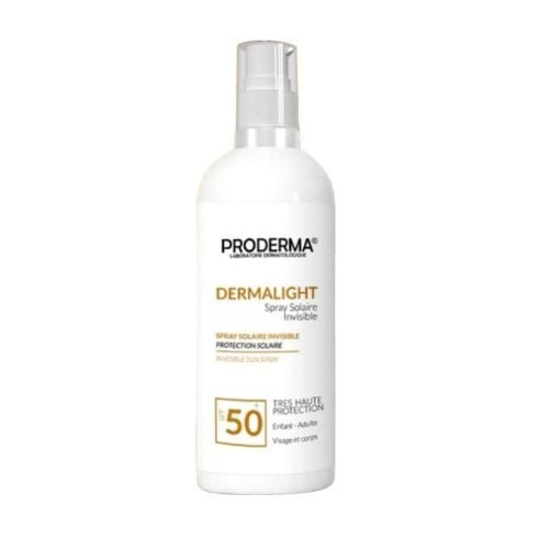 PRODERMA DERMALIGHT SPRAY ÉCRAN SOLAIRE INVISIBLE 220 ML SFP 50+
