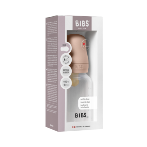 BIBS BIBERON BOTTLE LATEX SLOW FLOW BABY 0M+ 150ML