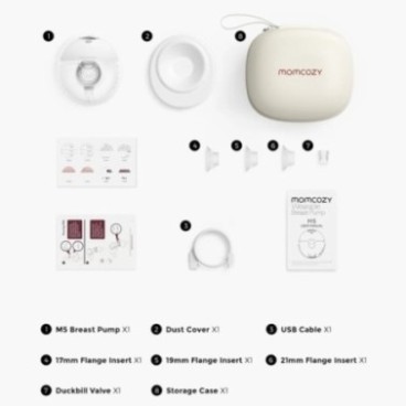 MOMCOZY M5 TIRE-LAIT MAINS LIBRES AVEC 4 TAILLES