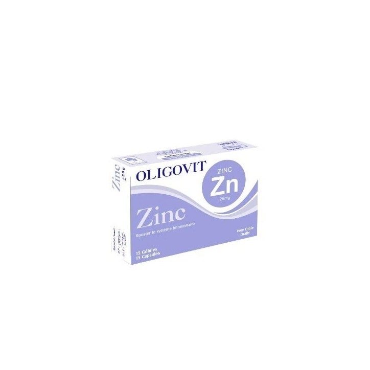 OLIGOVIT ZINC 25MG 15 GELULES