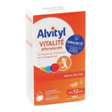 ALVITYL MULTIVITAMINE EFFERVESCENTS SANS SUCRE 30 COMPRIMÉS
