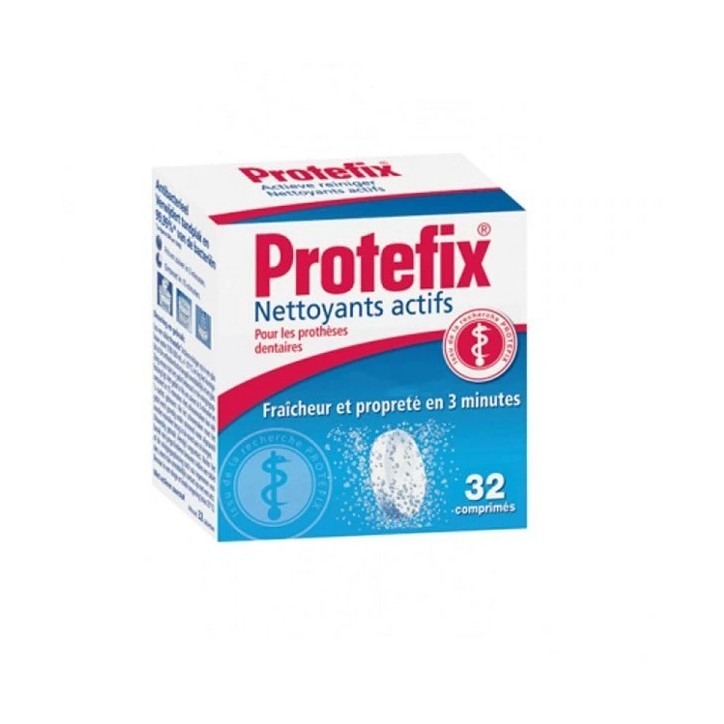 PROTEFIX NETTOYANTS ACTIFS 32 COMPRIMÉS EFFERVESCENTS