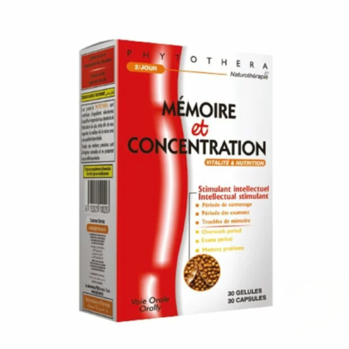PHYTOTHERA MEMOIRE & CONCENTRATION 30 GELULES
