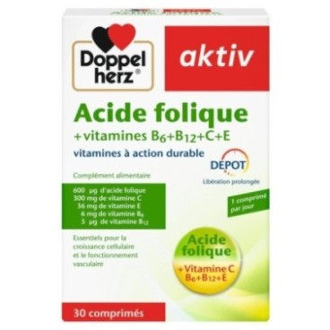 AKTIV ACIDE FOLIQUE VITAMINES B+C+E 30 COMPRIMÉS