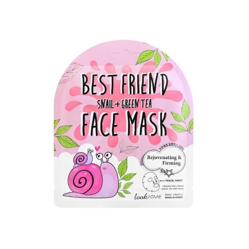 LOOK AT ME MASQUE FACIAL TENCEL BEST FRIEND (ESCARGOT + THÉ VERT)