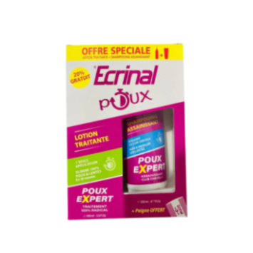 ECRINAL PACK ANTI POUX LOTION + SHAMPOOING (PEIGNE OFFERT)
