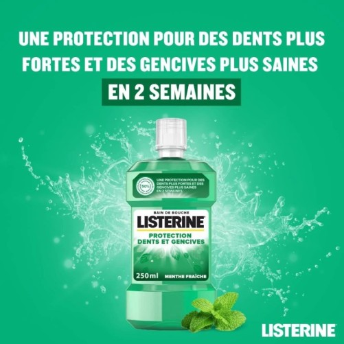 LISTERINE PROTECTION DENTS ET GENCIVES BAIN DE BOUCHE 250 ML