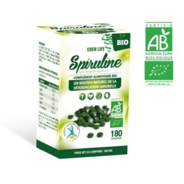EDEN LIFE SPIRULINE 180 Gélules EDEN LIFE SPIRULINE 180 Gélules