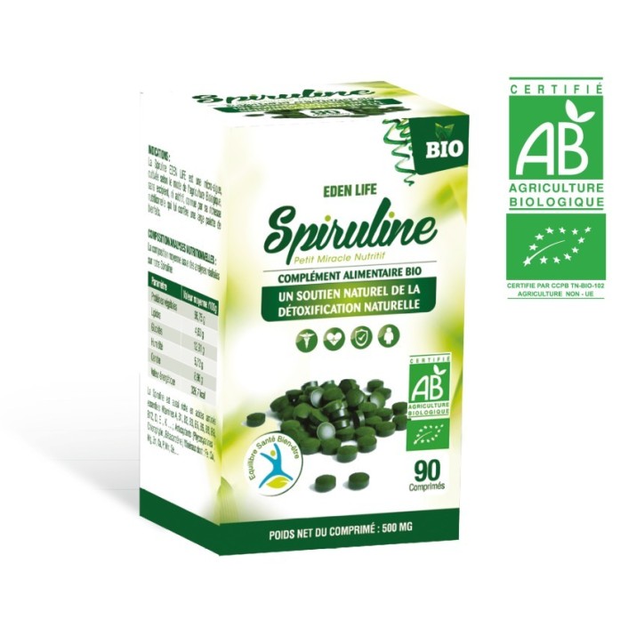 EDEN LIFE SPIRULINE 90 COMPRIMES