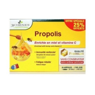 3 CHENES PROPOLIS 20 AMPOULES 10ML
